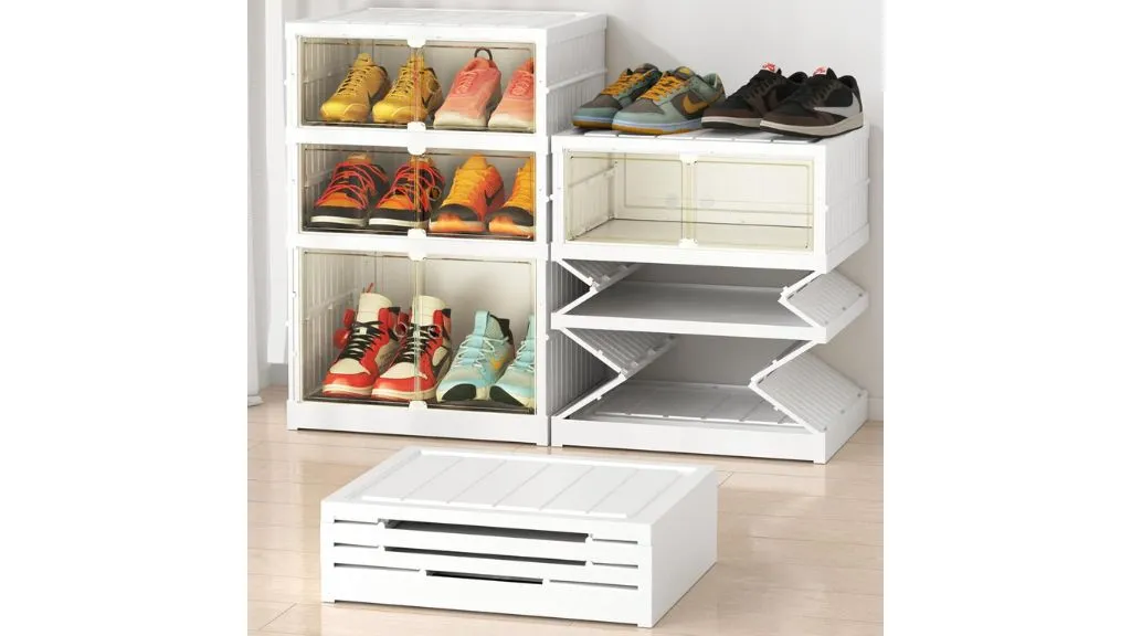 COMFYHOME 6-Tier Foldable Shoe Rack for Home