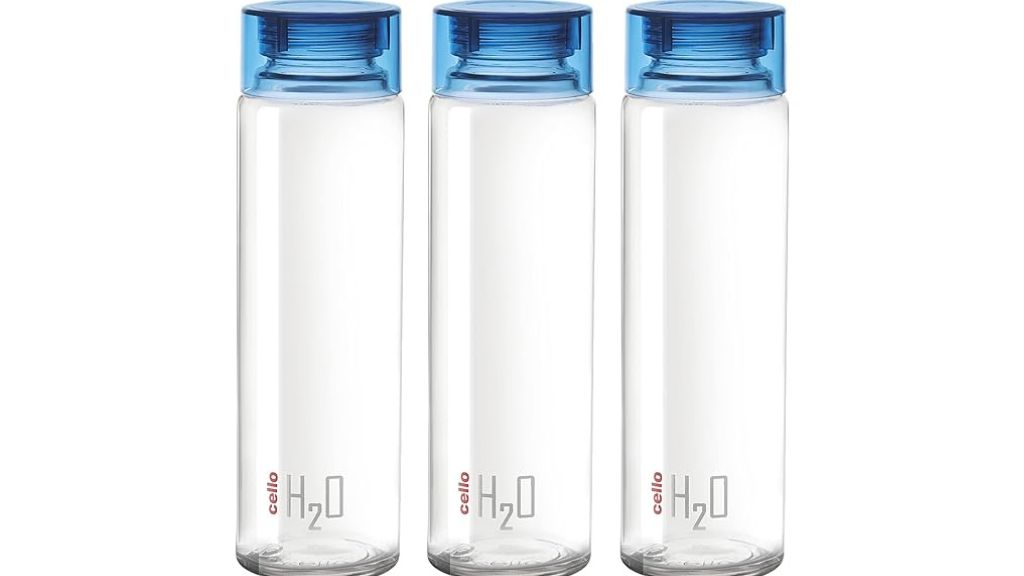 CELLO H2O Toughened Glass Fridge Water Bottle