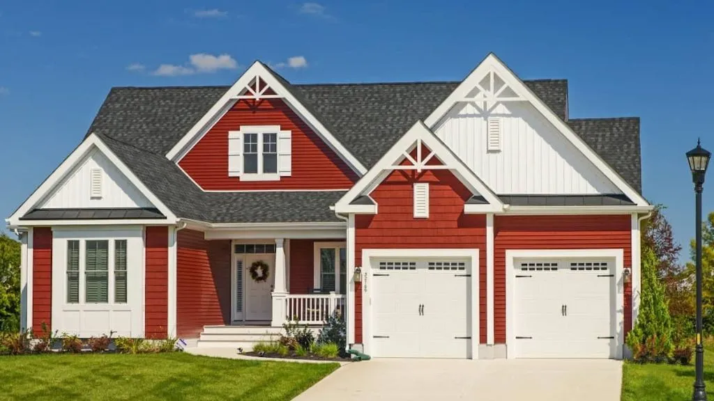 Brown, White, and Red House