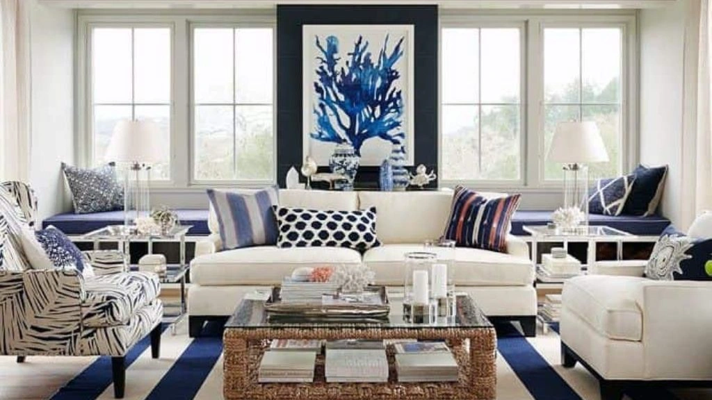 Coastal Elegance Navy Blue and White