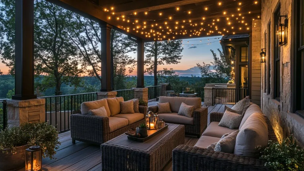 Best Back Porch Ideas for Your Outdoor Space - Ambient Lighting for Evening Charm