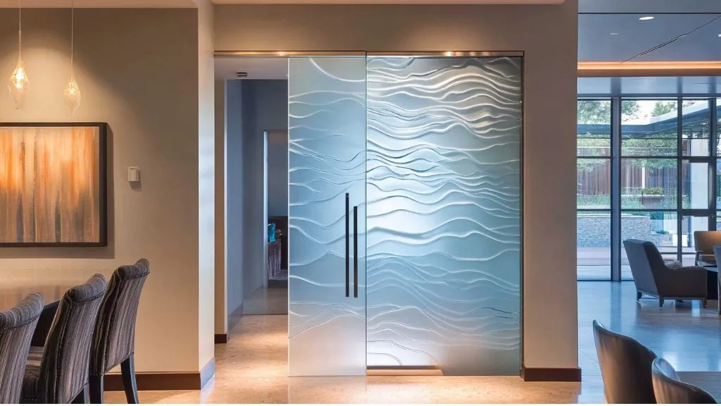 Contemporary Glass Flush Door Design