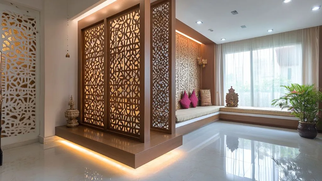 Decorative Partitions For Pooja Units