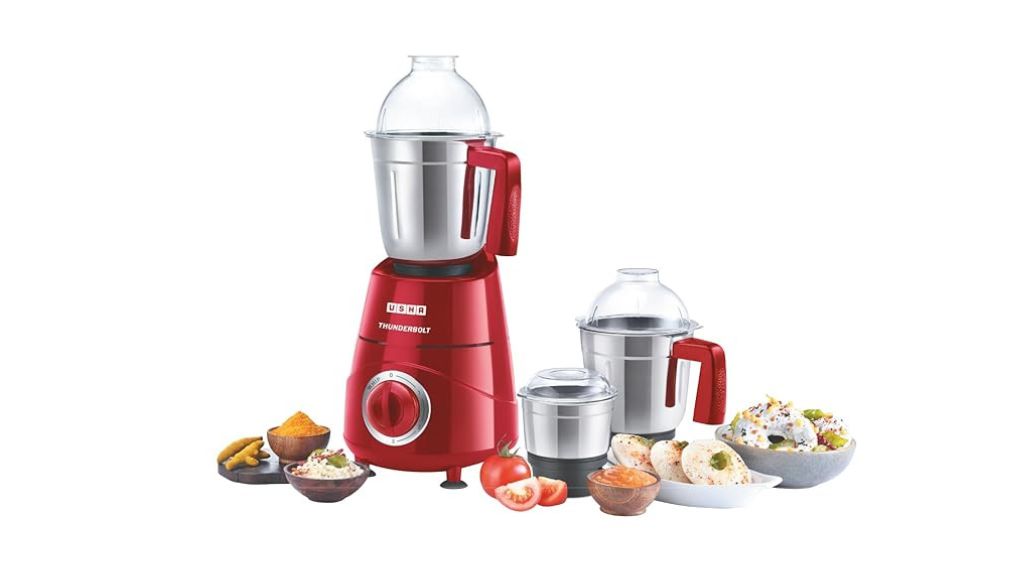  Mixer grinder with a USHA Thunderbolt 800-Watt Copper Motor