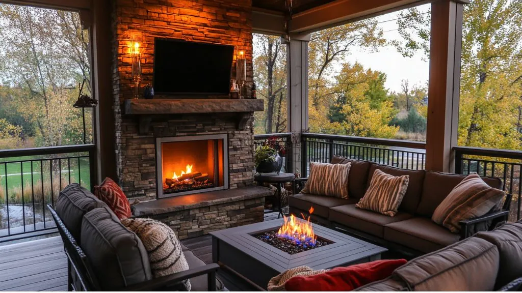 Best Back Porch Ideas for Your Outdoor Space - Outdoor Fireplace for Warmth and Style