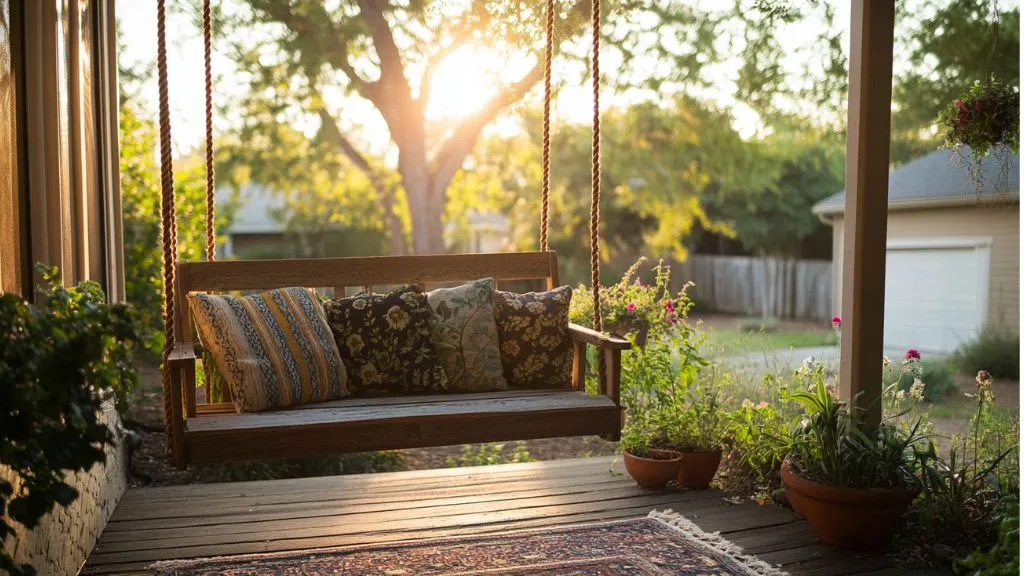 Best Back Porch Ideas for Your Outdoor Space - Porch Swing for Nostalgic Comfort