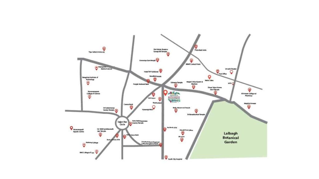 Prestige Botanique – Location Map