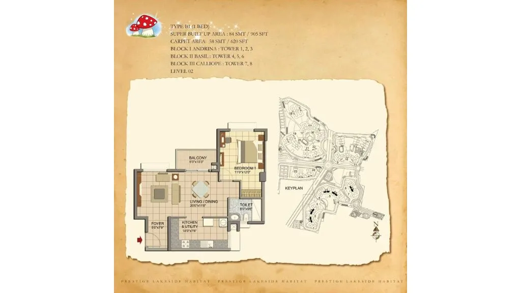 Prestige Lakeside Habitat Floor Plan