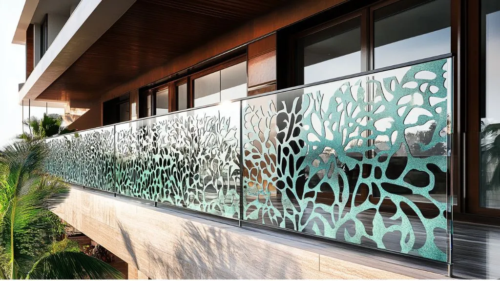  Artistic Fritted Glass Railing