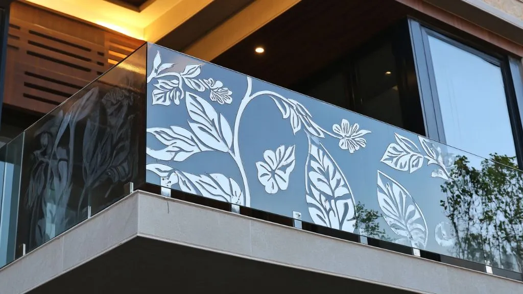 Ornamental Glass Railing Design