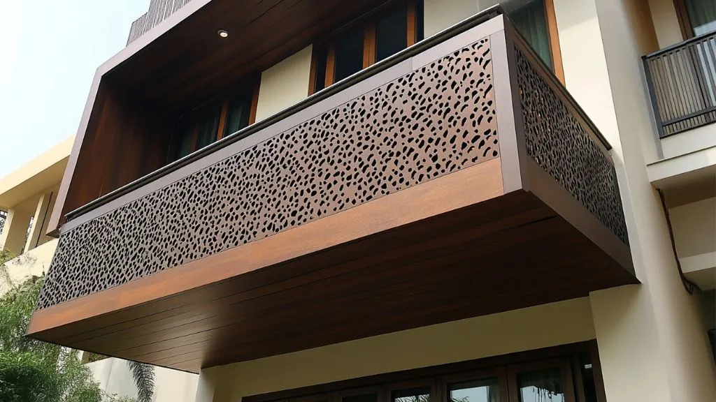 Perforated Metal Panels - Modern Parapet Wall Design Ideas