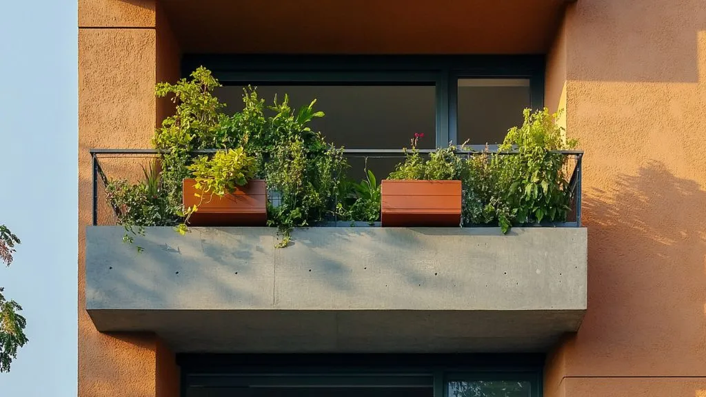 RCC Parapet Wall with Built-in Planters - Modern Parapet Wall Design Ideas