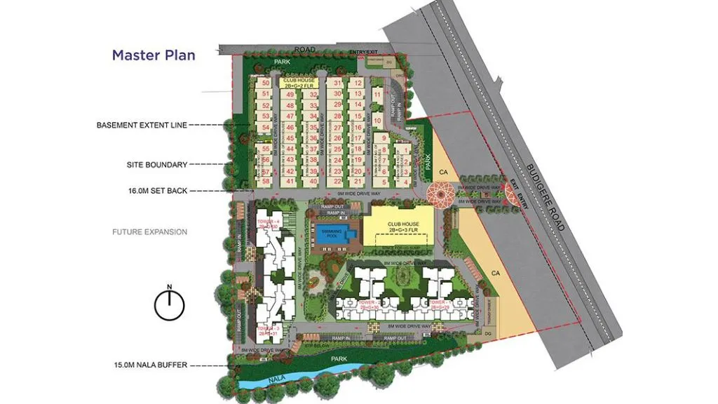 Sattva Songbird in Budigere Cross Master Plan