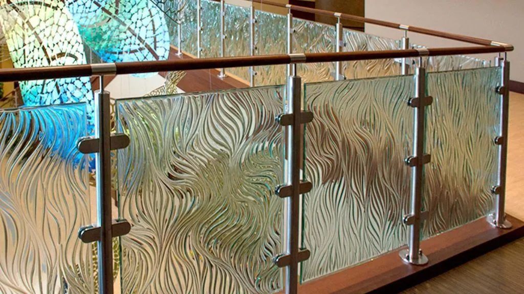 Textured Glass Railing