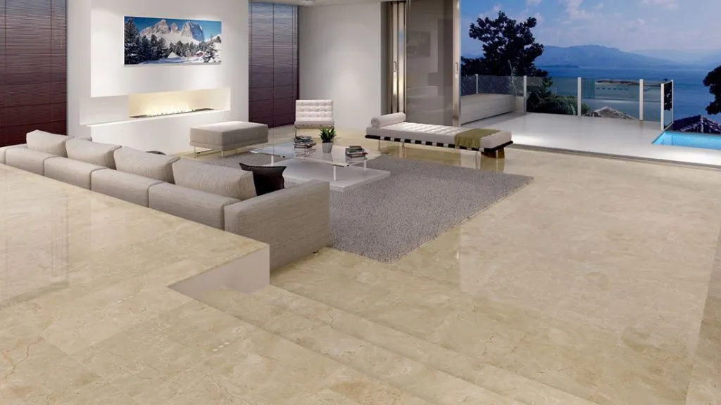 Types of Italian Marble Flooring - Crema Marfil Marble