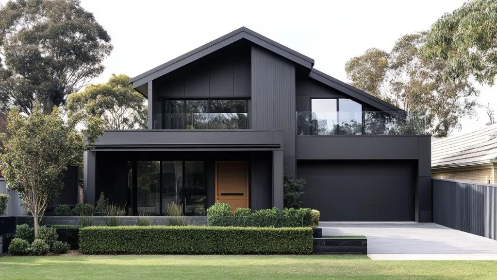 Gray Colour Exterior Indian House