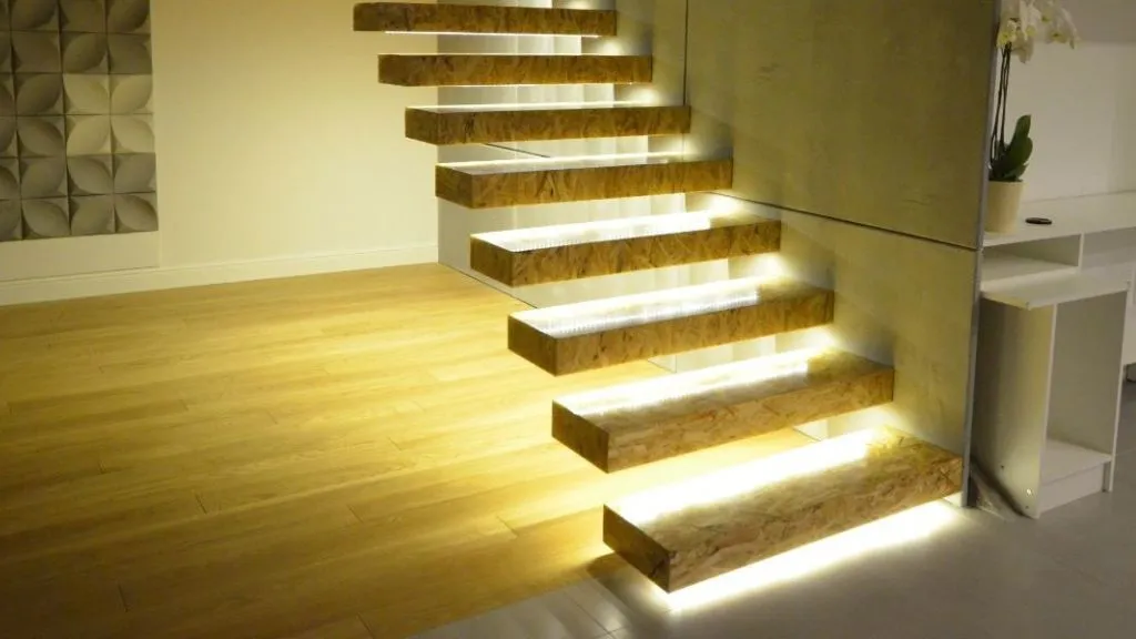 Illuminated Staircase Design for Home