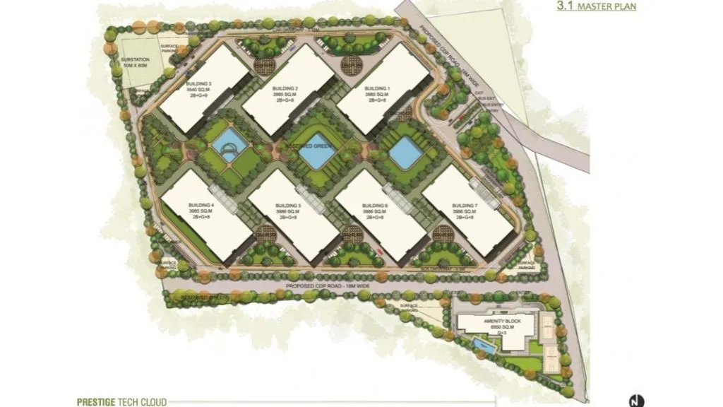 Prestige Tech Cloud Park in Bangalore Master Plan