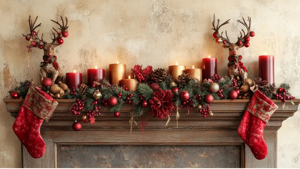 Mantel Decorations for xmas home decor ideas