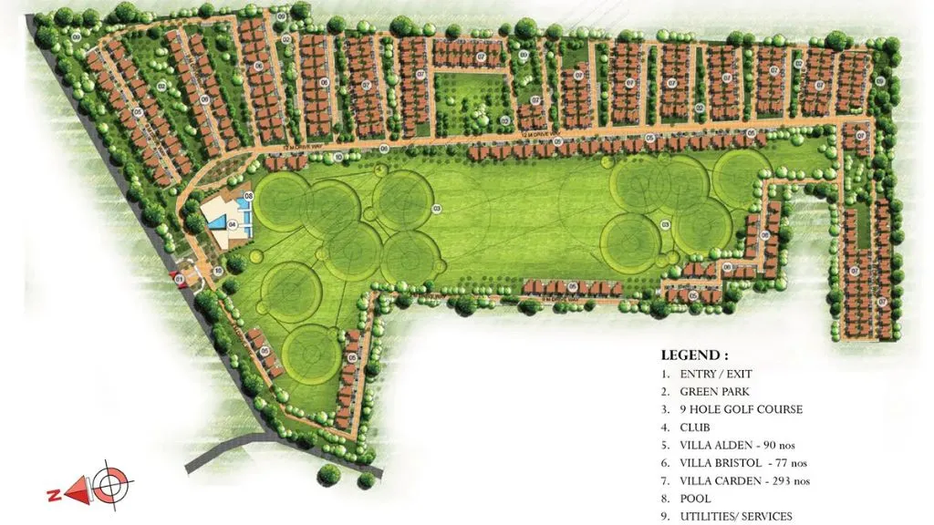 Prestige Augusta Golf Village Bangalore Master Plan