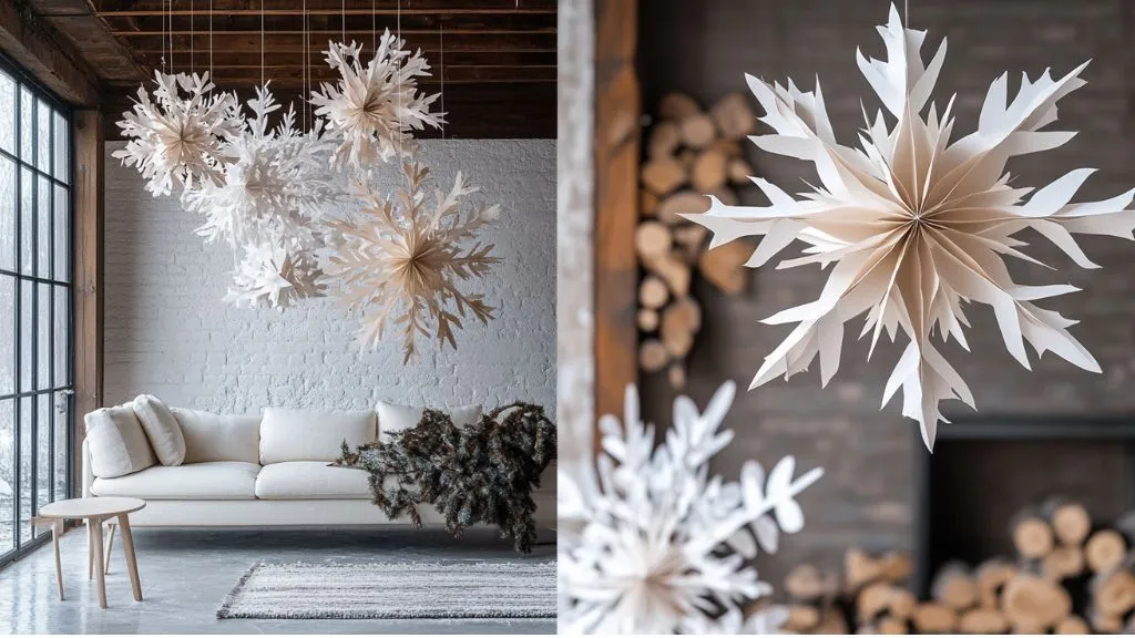 Snowflake Ceiling Installations for Christmas