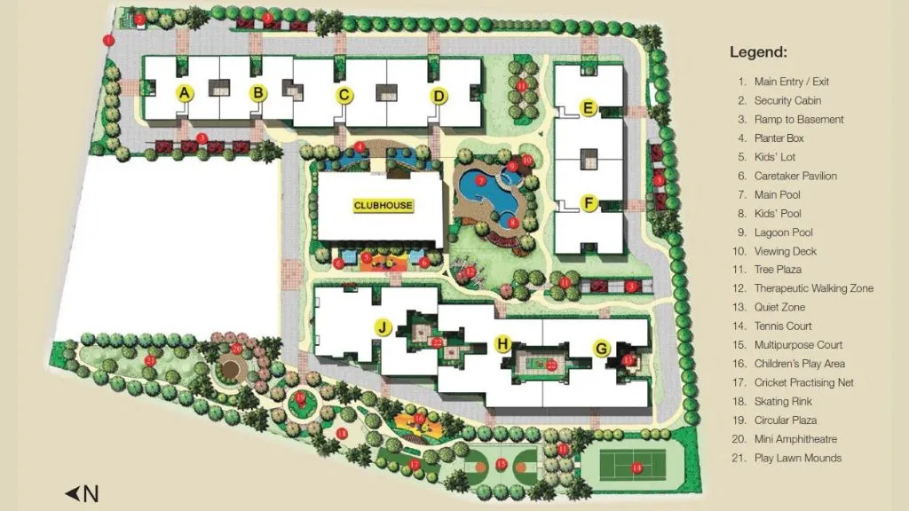 Adarsh Palm Retreat Lake Front Master Plan