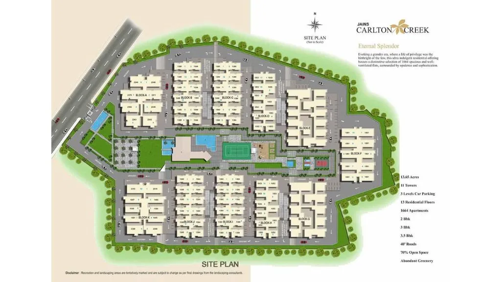 Jains Carlton Creek in Khajaguda Master Plan