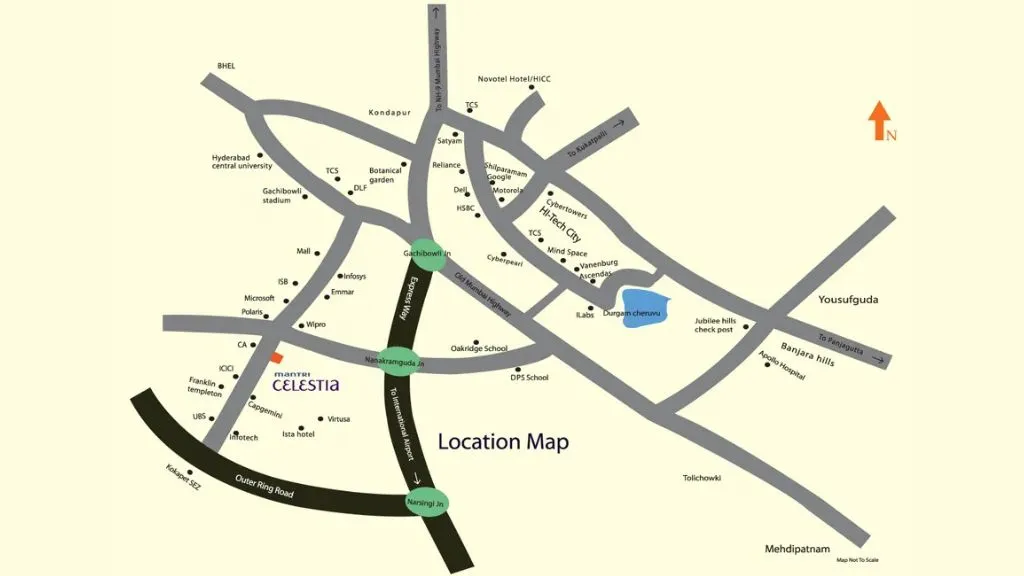 Mantri Celestia Location Map