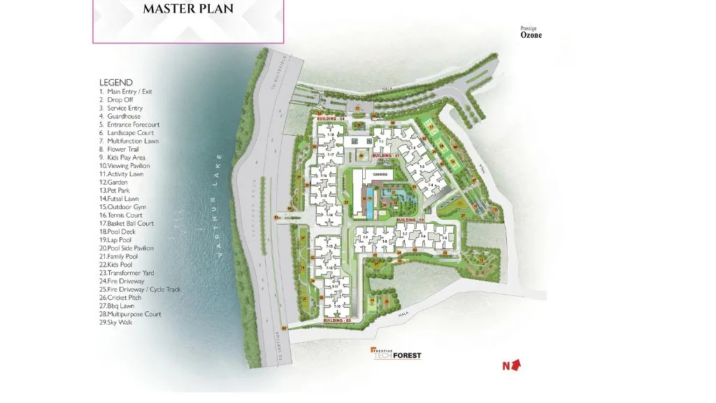 Prestige Raintree Park in Whitefield Master Plan