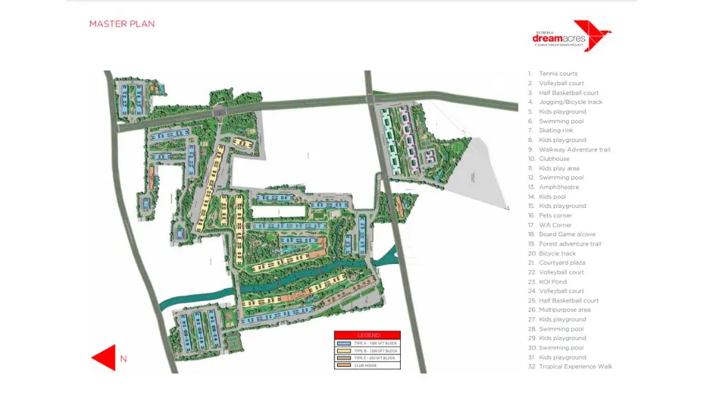 Sobha Dream Acres in Panathur Master Plan